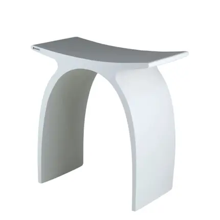 Banqueta Arc em Resina Branco Fosco