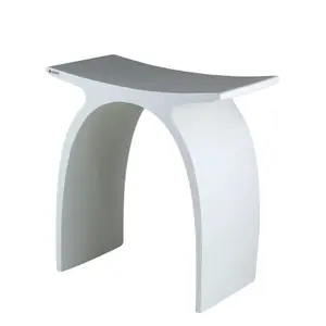Banqueta Arc em Resina Branco Fosco