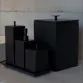 Conjunto Banheiro 3 Peças em Resina Preto Fosco - Black Matte