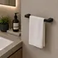 Porta Toalha Curto 33,5cm Fani Horus Preto Fosco 4410 BK450