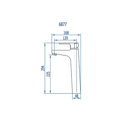 Misturador Monocomando Bica Alta para Banheiro Fani Bold Cromado 6877 C370
