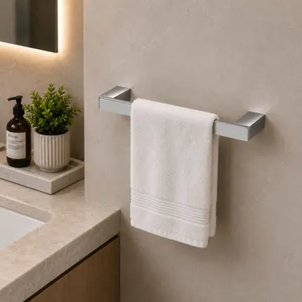Porta Toalha Curto 33,5cm Fani Horus Cromado 4410 C450