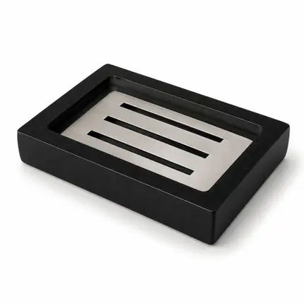Saboneteira de Mesa em Resina Preto