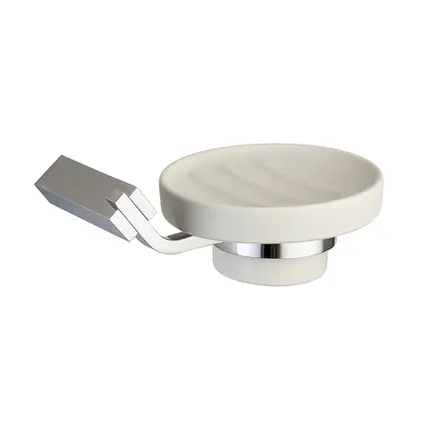 Saboneteira de Parede Cromada Louça e Latão Premium