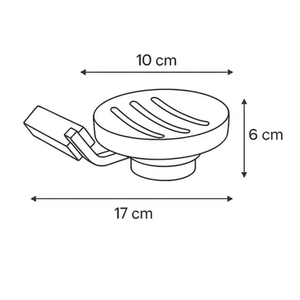 Saboneteira de Parede Cromada Louça e Latão Premium