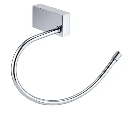 Porta Toalha Rosto Latão Cromado Design Moderno Banheiro