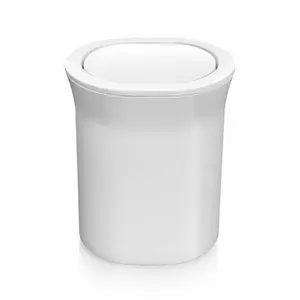 Lixeira Oval Basculante 5L em Resina Branca