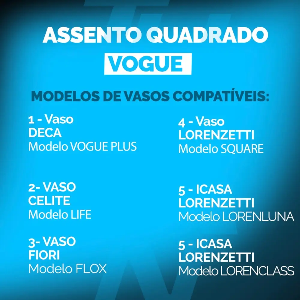 Assento Deca Tupan Vogue Plus Original Fechamento Suave