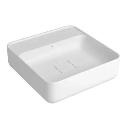 Cuba de Apoio Deca com Mesa Quadrada 40cm Slim Branco L.11040.M.17