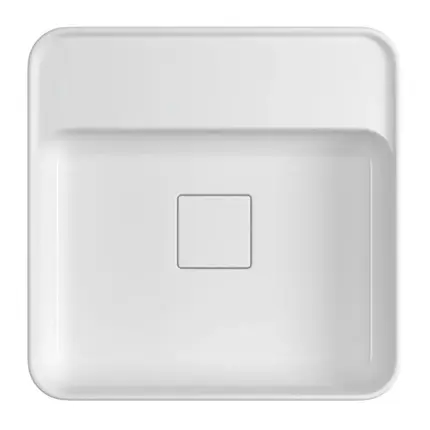 Cuba de Apoio Deca com Mesa Quadrada 40cm Slim Branco L.11040.M.17