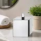 Porta Cotonete Quadrado em Aço Inox Cromado Rogeart