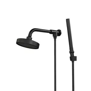 Chuveiro Articulado de Parede Autolimpante com Desviador Fani Mix Preto Fosco 3310 BK500