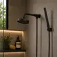 Chuveiro Articulado de Parede Autolimpante com Desviador Fani Mix Preto Fosco 3310 BK500