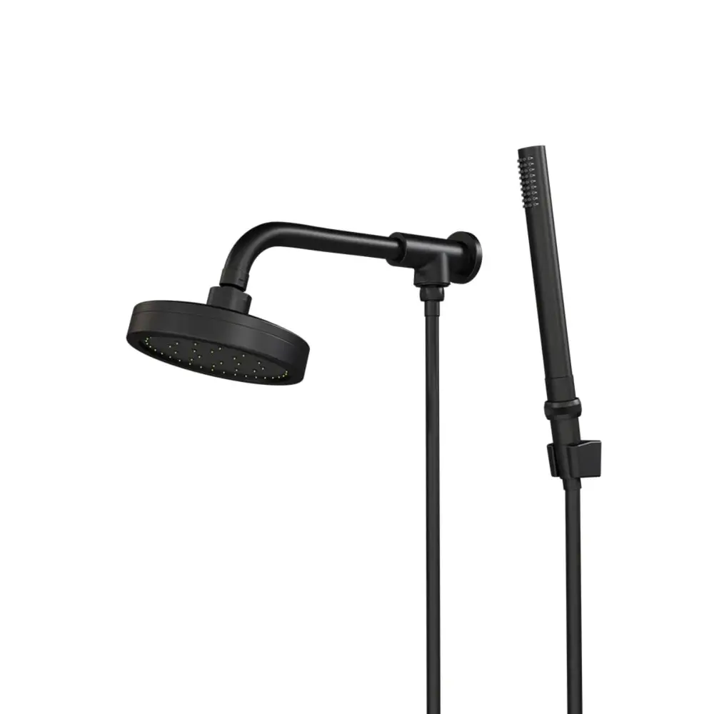 Chuveiro Articulado de Parede Autolimpante com Desviador Fani Mix Preto Fosco 3310 BK500