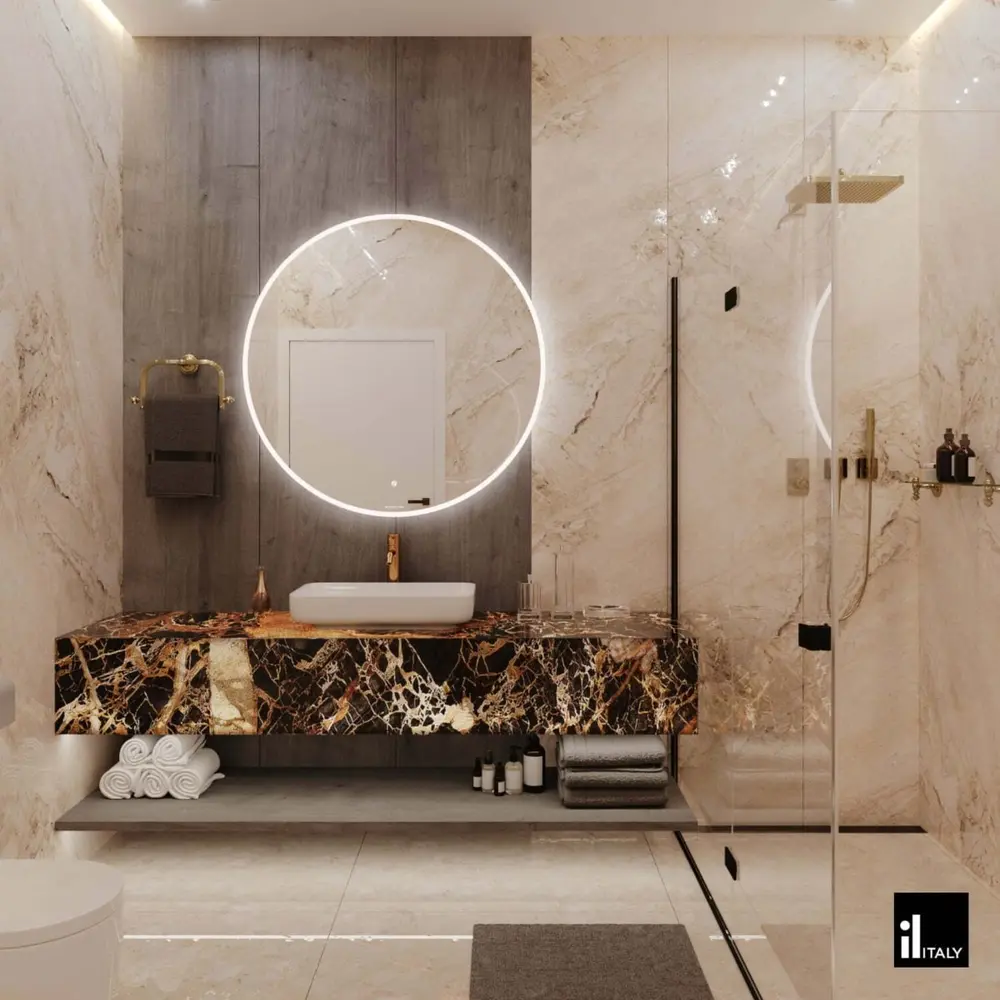 Porta Shampoo Italy Line Marrocos Dourado