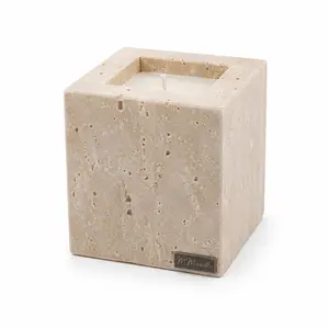 Porta Vela Aromatizadora em Mármore Travertino Romano