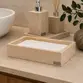 Porta Toalha Papel em Mármore Travertino Romano