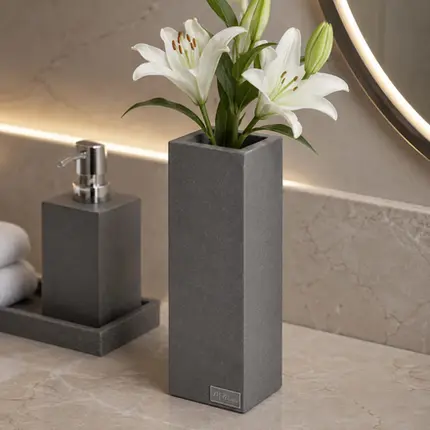 Solitário em Silestone Cinza