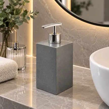 Saboneteira Líquida em Silestone Cinza