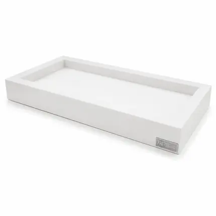 Bandeja com Borda em Silestone Branco 16x32cm