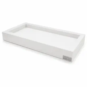 Bandeja com Borda em Silestone Branco 16x32cm