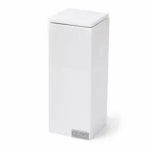 Porta Escova em Silestone Branco com Tampa