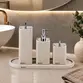 Conjunto Banheiro Otto 3 Peças em Resina Linho Fosco - Cromado
