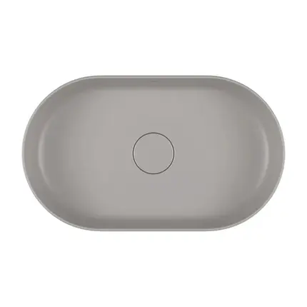 Cuba de Apoio Oval Deca 30x50cm Soft Cinza Antracite Slim L.14050.85