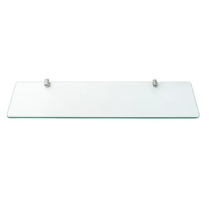 Porta Shampoo Vidro Temperado Vogue Luxo Suporte Inox