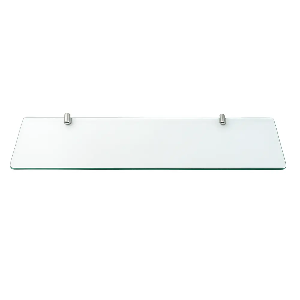 Porta Shampoo Vidro Temperado Vogue Luxo Suporte Inox