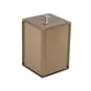 Lixeira Quadrada 5,5L em Resina Cristal Honey - Cromado