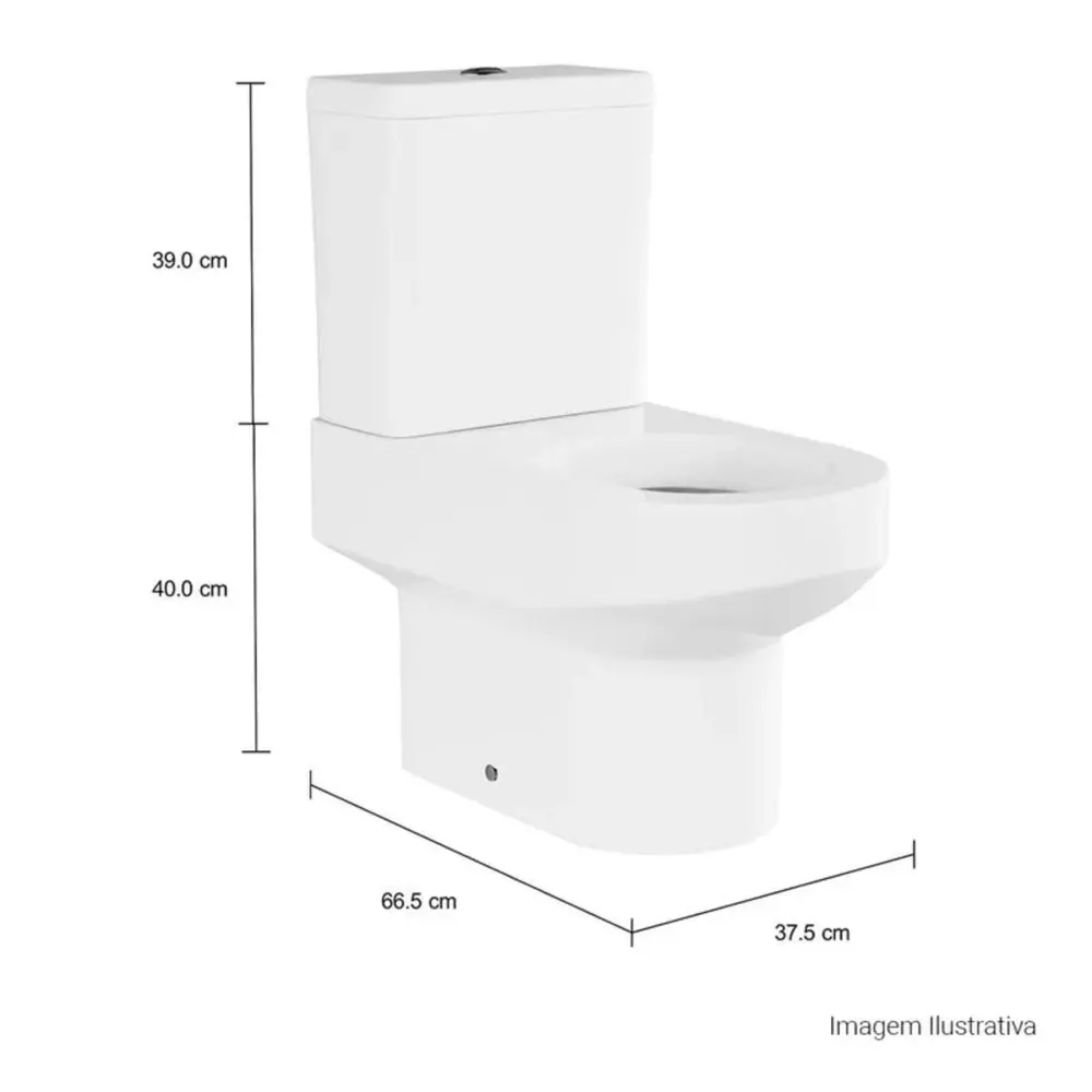 Bacia para Caixa Acoplada Deca Carrara Branco P.606.17