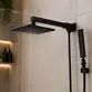 Chuveiro Articulado de Parede com Desviador Fani Versata Preto Fosco 3300 BK120