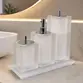 Conjunto Banheiro 3 Peças em Resina Cristal Fosco - Cromado