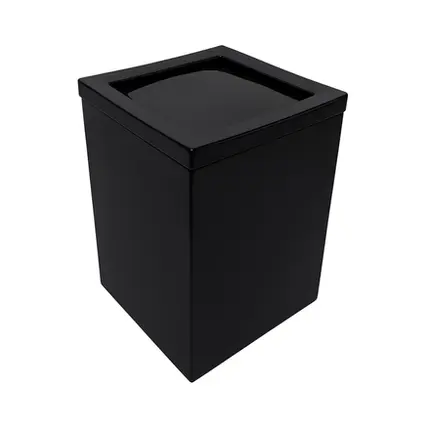 Lixeira Quadrada Basculante 5L em Resina Preto