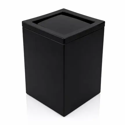 Lixeira Quadrada Basculante 5L em Resina Preta