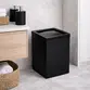 Lixeira Quadrada Basculante 5L em Resina Preta