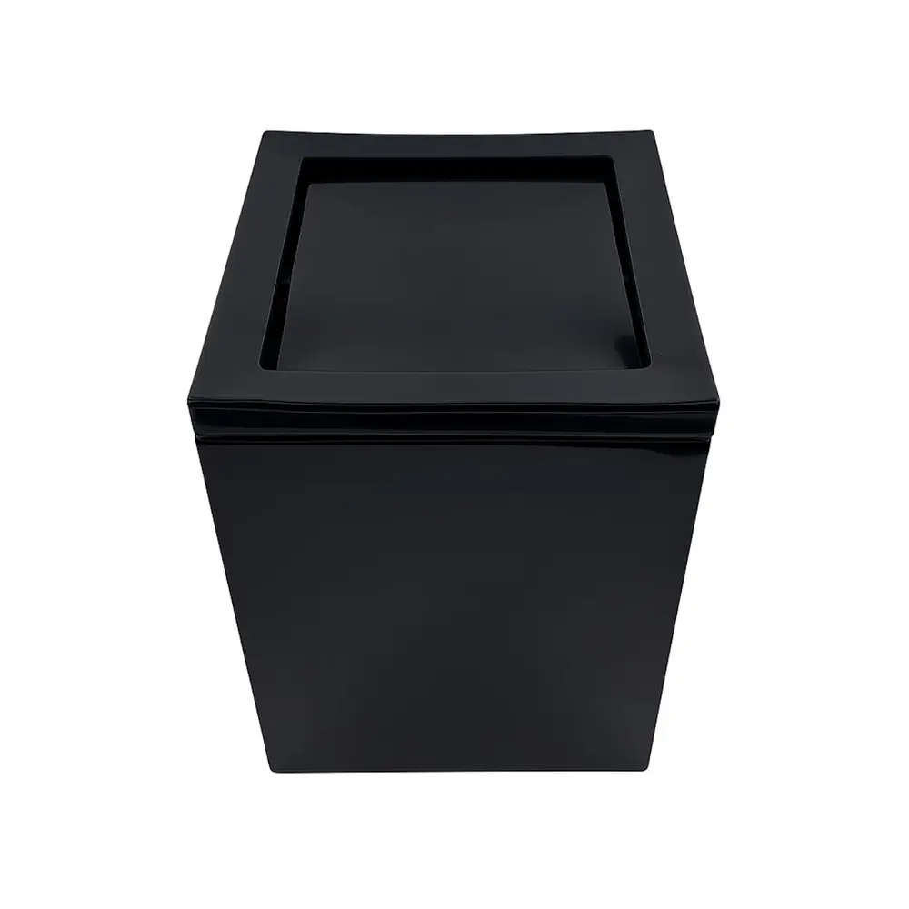 Lixeira Quadrada Basculante 5L em Resina Preto
