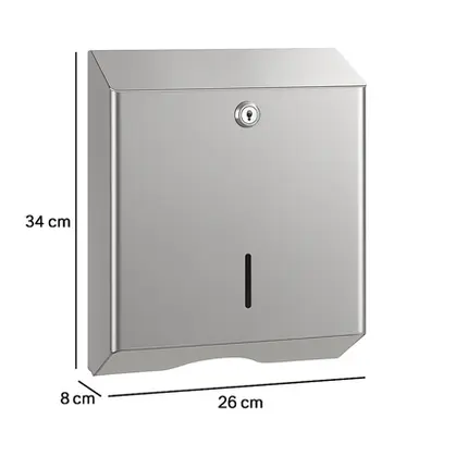 Dispensador Papel Toalha Jackwal Inox Escovado Resistente