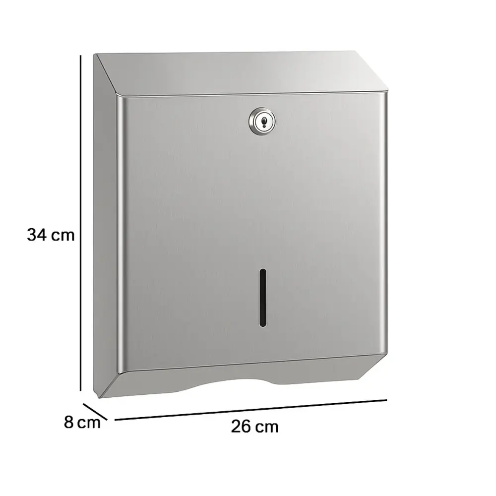 Dispensador Papel Toalha Jackwal Inox Escovado Resistente