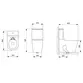 Bacia para Caixa com Saída Dual Roca Rimless Round Branco B342526000