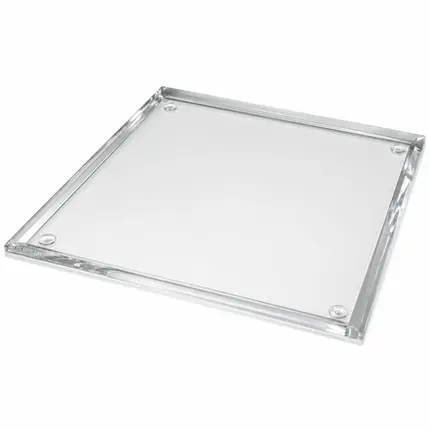 Bandeja Slim 24x24cm em Resina Cristal