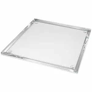 Bandeja Slim 24x24cm em Resina Cristal