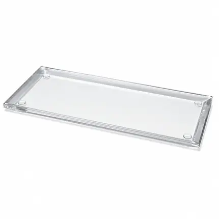 Bandeja Slim 12x28cm em Resina Cristal