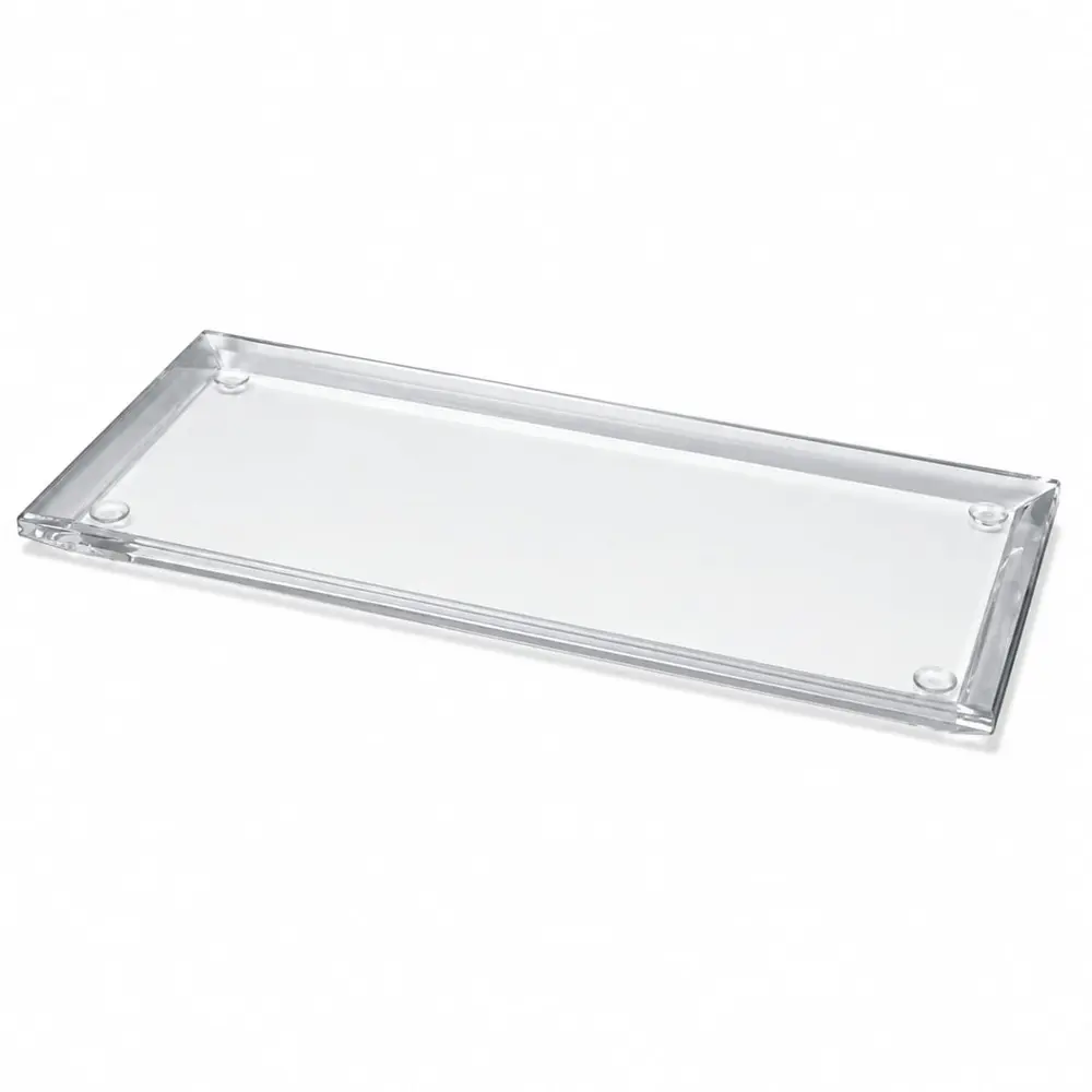 Bandeja Slim 12x28cm em Resina Cristal