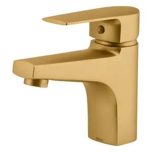 Misturador Monocomando de Mesa Bica Baixa Fani Bold Dourado Fosco 6875 DV370