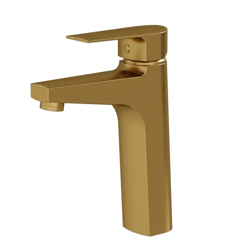 Misturador Monocomando de Mesa Bica Média Fani Bold Dourado Fosco 6876 DV370