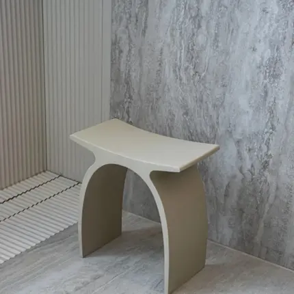 Banqueta Arc em Resina Linho Fosco