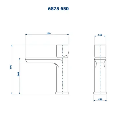 Misturador Monocomando Bica Baixa Fani Elegance Cromado 6875 C650