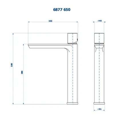 Misturador Monocomando Bica Alta Fani Elegance Cromado 6877 C650